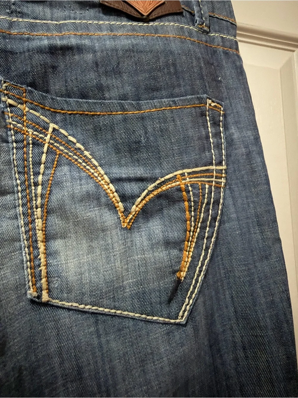 Monarchy Men’s 34/30 Vintage Y2K Straight Leg Relaxed Denim Jeans 100% Cotton 13